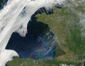 Спутниковый снимок Бискайского залива