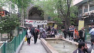 The Shah Mosque's entrance to the Grand Bazaar of Tehran