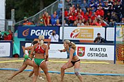 Deutsch: Beachhandball Europameisterschaften 2019 (Beach handball Euro); Tag 6: 7. Juli 2019 – Frauenfinale, Dänemark-Ungarn 2:0 (18:12, 23:22) English: Beach handball Euro; Day 6: 7 July 2019 – Women's Final – Denmark-Hungary 2:0 (18:12, 23:22)