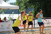 Deutsch: Beachhandball Europameisterschaften 2019 (Beach handball Euro); Tag 1: 2. Juli 2019 – Männer, Vorrunde Gruppe A, Deutschland-Norwegen 2:0 (22:14, 22:20) English: Beach handball Euro; Day 1: 2 July 2019 – Men Preliminary Round Group A – Germany-Norway 2:0 (22:14, 22:20)