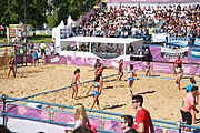 Deutsch: Beachhandball bei den Olympischen Jugendspielen 2018; Tag 3, 9. Oktober 2018; Mädchen, Vorrunde, Gruppe A - Chinese Taipei (Taiwan)-Mauritius 2:0 English: Beach handball at the 2018 Summer Youth Olympics at 9 October 2018 – Girls Preliminary Round Group A‎ – Chinese Taipei-Mauritius 2:0