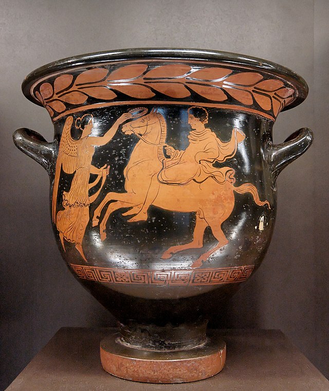 Motivatie stel voor Super goed File:Bell-krater rider Louvre G493.jpg - Wikimedia Commons