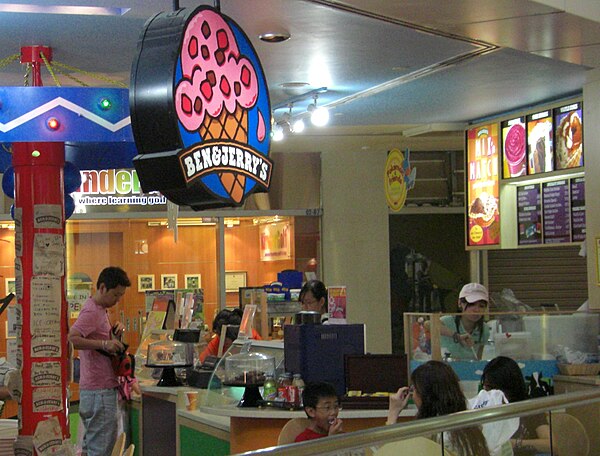 Ben & Jerry's ice-cream branch at the United Square Shopping Mall in Singapore