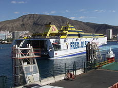 Benchijigua Express im Hafen Los Christianos auf Teneriffa