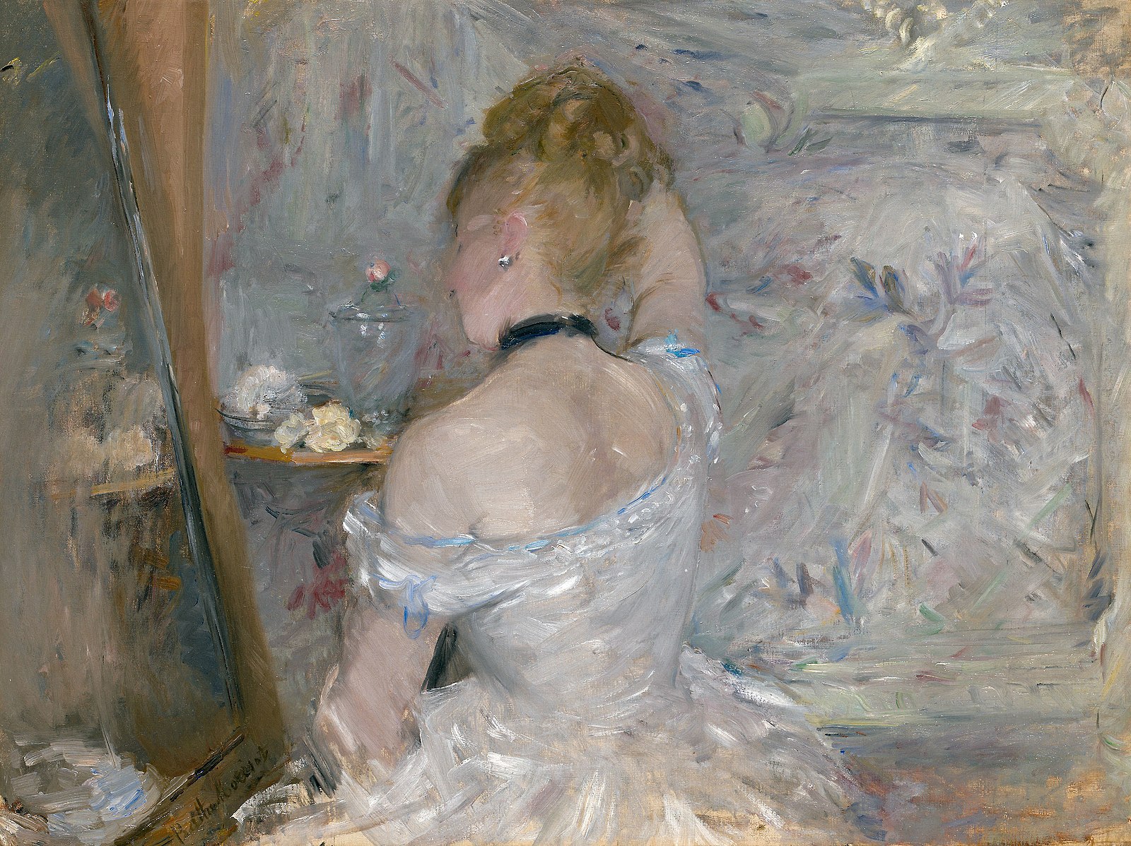 Woman at her Toilette. Berthe Morisot. 1875-1880. 