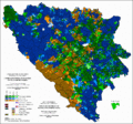 Етническа структура на селищата в Босна и Херцеговина. (1991)