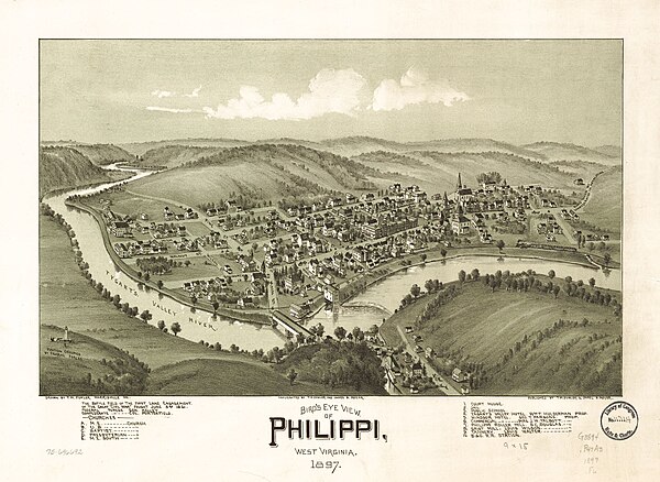 Bird's Eye View of Philippi, West Virginia, 1897