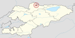 Bişkek'in Kırgızistan'daki konumu