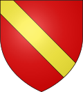 Blason gueules bande or.svg