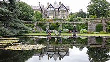 Bodnant Hall overlooking the Lily Terrace Bodnant House - viewed from the west.jpg