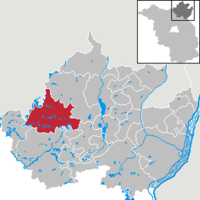 Poziția Boitzenburger Land pe harta districtului Uckermark