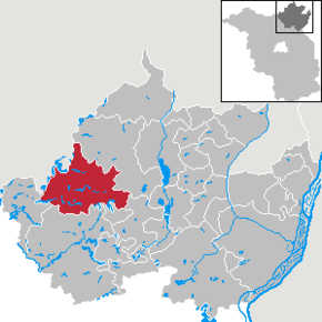 Poziția  Boitzenburger Land pe harta districtului Uckermark