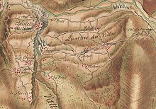 Carte nouvellement découverte, établie entre 1749 et 1755 sous la direction de Pierre-Joseph de Bourcet, ingénieur militaire. Chef-d’œuvre aquarellées, dessinées au 1/14 400e.