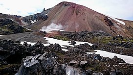 Brennisteinsalda gunung berapi di Landmannalaugar di Iceland.jpg