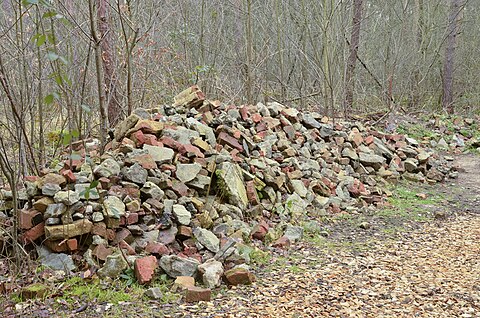 Detail near the former cellar of kitchen barrack - Nazi labour camp Walldorf