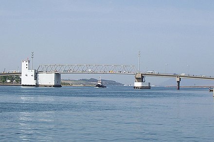 Écluse du pont mobile de Bizerte, Tunisie.