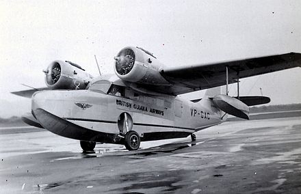 British Guiana Airways Grumman Goose circa 1955. Piarco Airport, Trinidad.