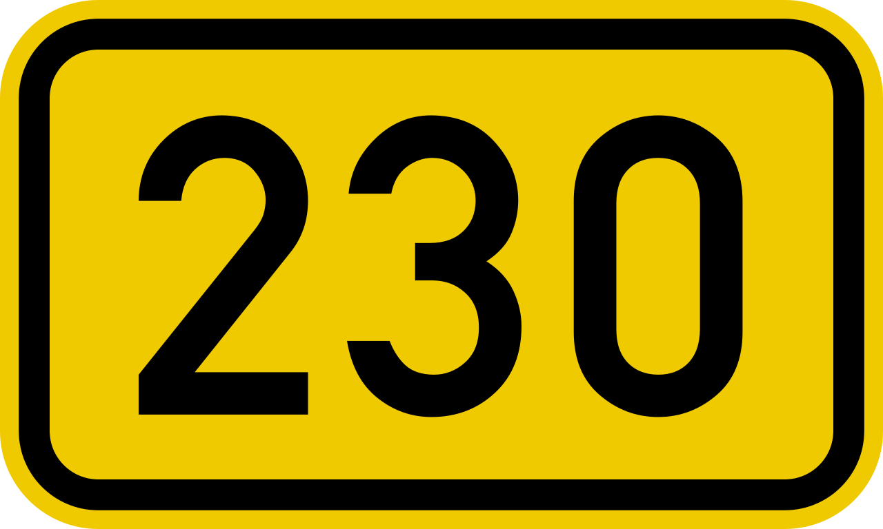 File:Bundesstraße 230 number.svg - Wikimedia Commons