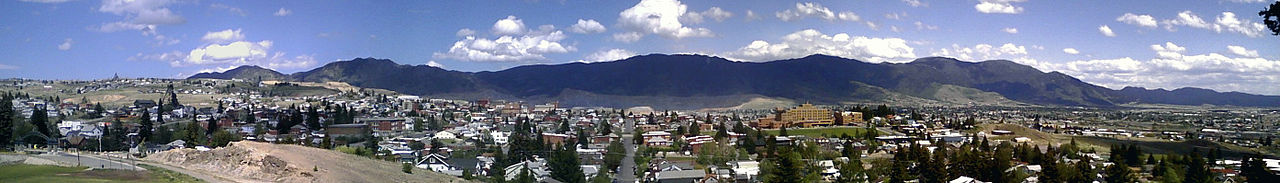 Butte seen from the campus of Montana Tech