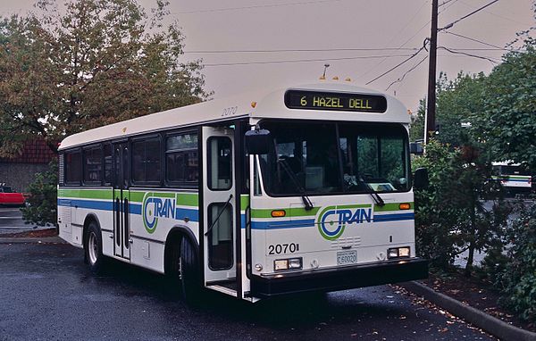 A CBW 300 transit-style bus, built in 1984