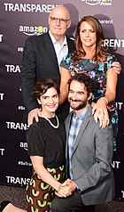 Hoffmann (bottom left). She is seen here with fellow cast members of Transparent in 2015 Cast of Transparent.jpg