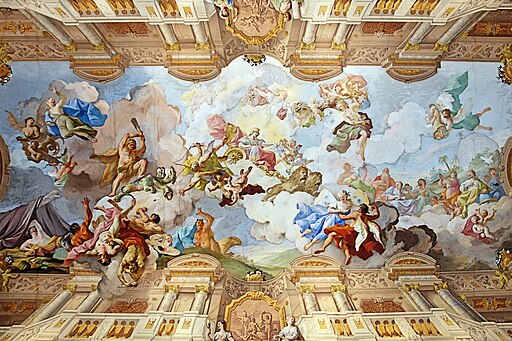Ceiling painting of the Marble Hall - Melk Abbey - Austria