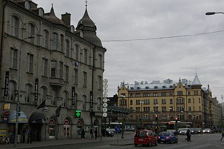 The centre along Hämeenkatu