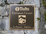 Plaque de l'université Tufts.