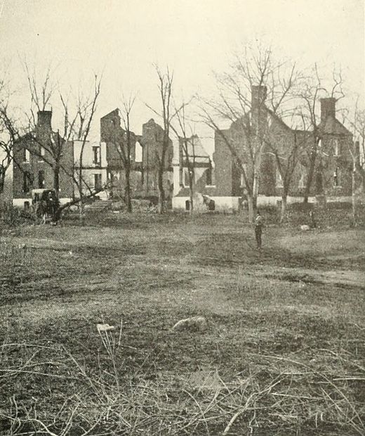 Ruins of the Chancellor House which was the headquarters of Federal General Joseph Hooker of the Army of the Potomac during the battle, later burned, May 1863