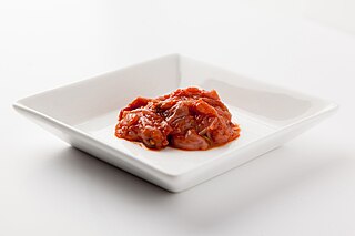 <span class="mw-page-title-main">Jeotgal</span> Korean salted seafood category