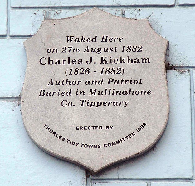 File:Charles Kickham plaque, Kickham House, Thurles, Co. Tipperary.jpg