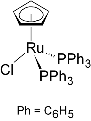 <span class="mw-page-title-main">Chloro(cyclopentadienyl)bis(triphenylphosphine)ruthenium</span> Chemical compound