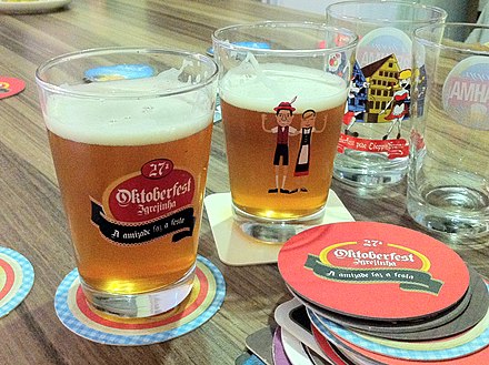 The world-famous beer festival, Oktoberfest, for which Munich is famous, is also celebrated in places as far afield as Brazil