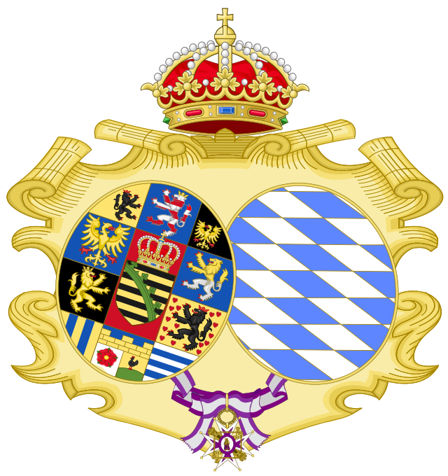 Description de l'image Coat of Arms of Amalie Auguste of Bavaria, Queen of Saxony (Order of Maria Luisa).svg.