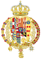 Brasão de Carlos de Bourbon na variante para o Reino de Nápoles