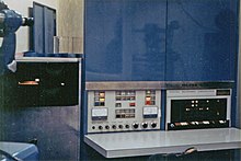 The control electronics for a Hilger and Watts Y290 four-circle X-ray diffractometer including a PDP-8 minicomputer. Control electronics for a Hilger and Watts Y290 four-circle X-ray diffractometer.jpg