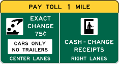 File:Conventional Toll Plaza Advance Sign 2.svg