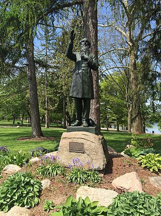 <i>Chaplain Corby of Gettysburg</i> Sculpture by Samuel Murray