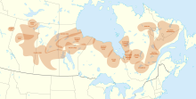 Map of Cree dialects