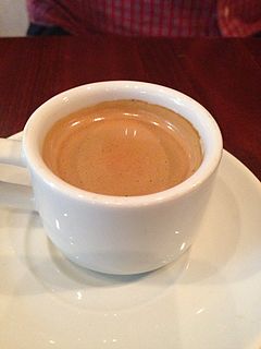 Cuban espresso Drink made with espresso coffee and brown sugar