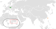 Česko a Tchaj-wan na mapě