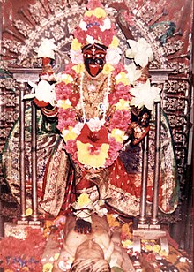 The idol of Goddess Kali at the temple Dakshineswar Bhavatarini Kali.jpg