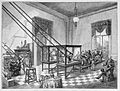 Die Gartenlaube (1886) b 433.jpg Krankenbehandlung in dem elektrotherapeutischen Kabinet des Professors Charcot auf der Salpetriere zu Paris