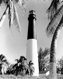 Undated image of the lighthouse with black and white exterior paint Drytortugaslight.JPG