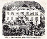 Réception de l'impératrice Eugénie à la maison du Gouvernement. L'Illustration, juillet 1855.