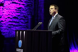 Estonian prime minister Jüri Ratas at the opening concert of the Estonian presidency in Tallinn, 29 June 2017