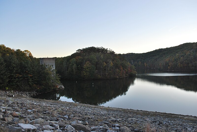 File:East Lynn Lake - View from Dam.jpg