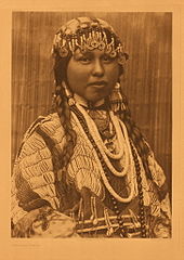 Wishram (North American Indian) bride around 1911