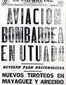 Image 12El Imparcial headline: "Aviation (US) bombs Utuado" during Nationalist revolts. (from History of Puerto Rico)