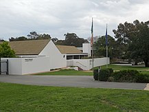 Irish Chancery in Canberra, Australia. Exterior design based on traditional Irish cottage Embassy of Ireland Canberra.jpg